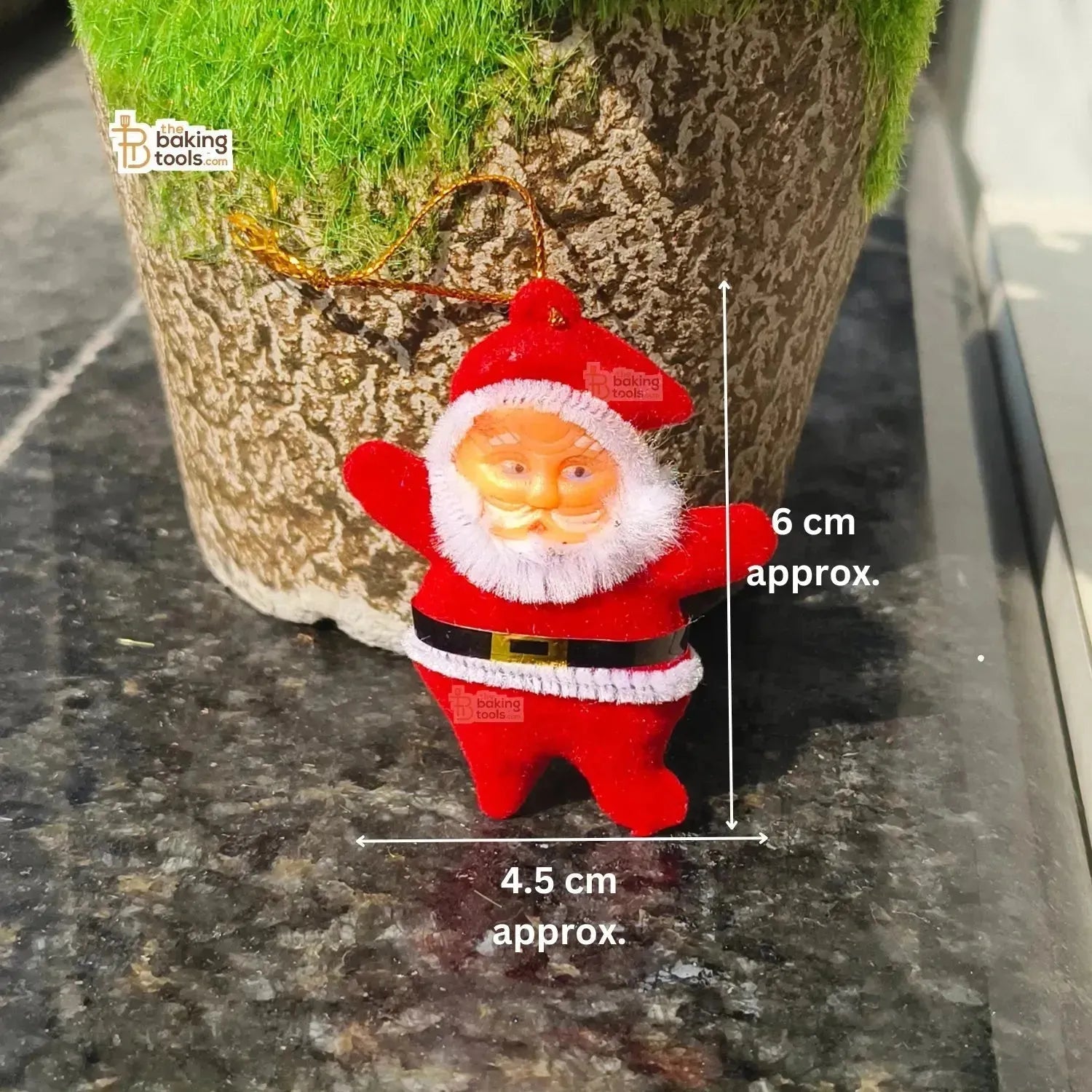 Big Santa Claus For Christmas Tree Santa Toy Cake Topper (Set of 6 Pcs) - thebakingtools.com